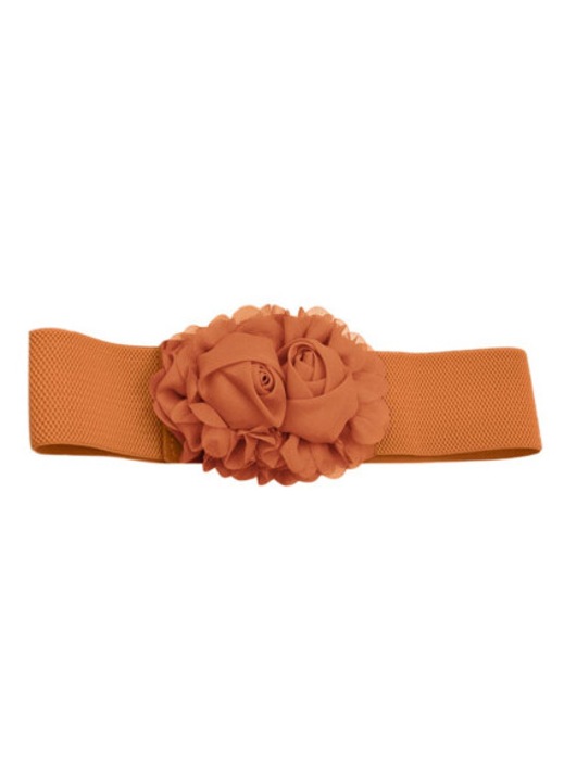 Curea elastica florala de dama pentru rochie, cu talie lata