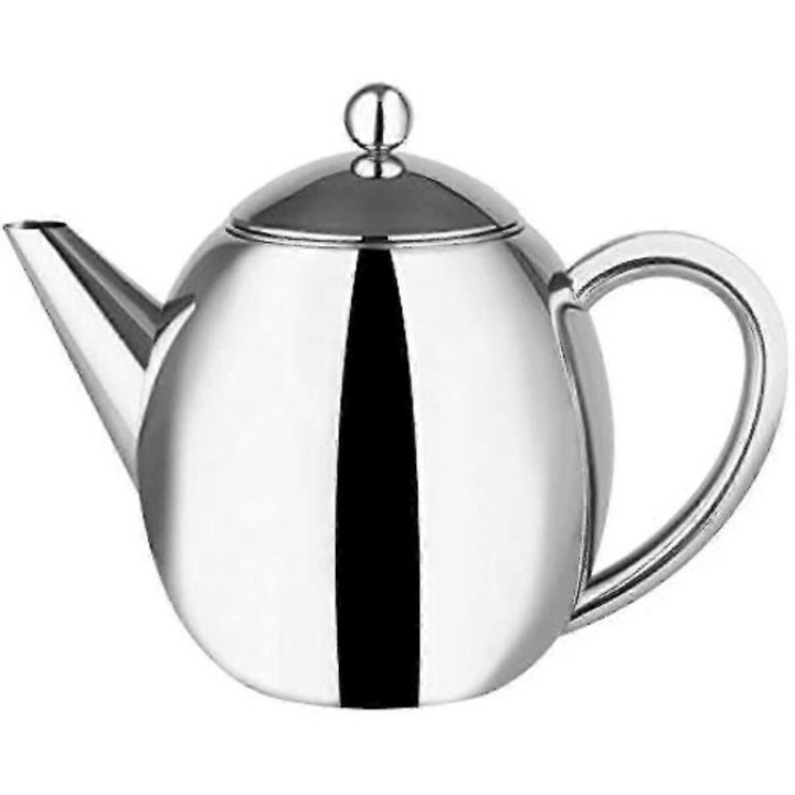 Ceainic inox dublu perete 2L cu infuzor, argintiu, 2L