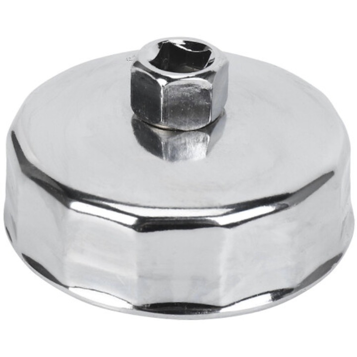 Cheie filtru ulei 84mm 14 gauri metalica argintie 9x4.5cm