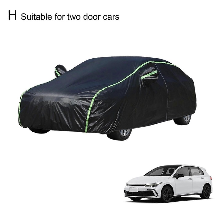 Husa auto rezistenta la rupere, protectie UV si zapada, multicolor, 350x170x150cm
