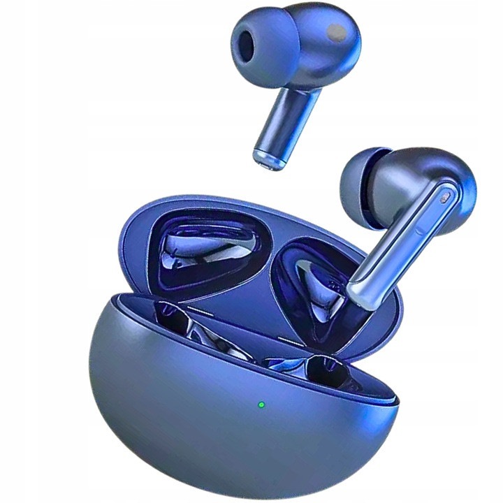 Casti wireless in-ear XY-70, ANC ENC, albastru, 4x4x3cm