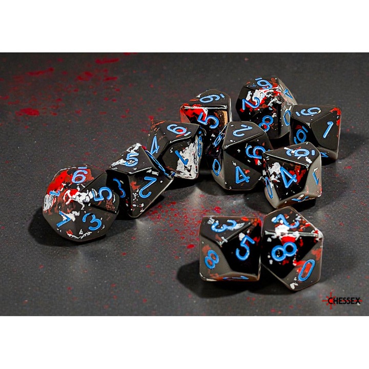 Chessex Brush Dark Side Blue Set 10 Зарове D10
