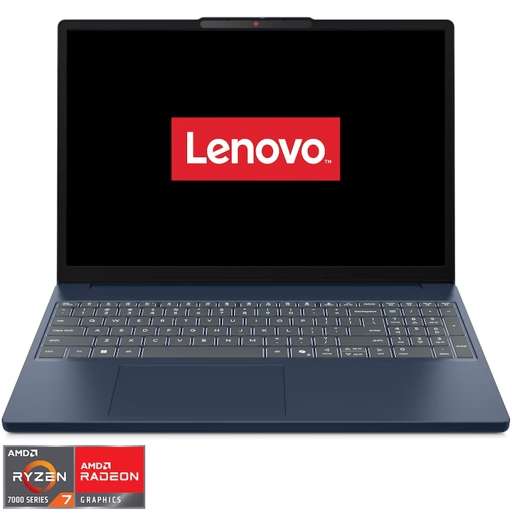 Laptop Lenovo IdeaPad Slim 3 15ARP10 cu procesor AMD Ryzen™ 7 7735HS pana la 4.75GHz, 15.3'', WUXGA, IPS, 40GB DDR5, 1 TB SSD, AMD Radeon™ 680M Graphics, WINDOWS 11 PRO, Cosmic Blue