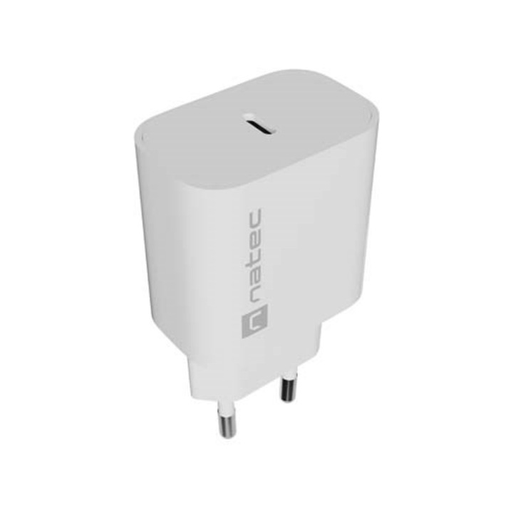 Incarcator Natec RIBERA 1X USB-C 20W Alb