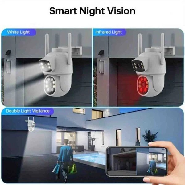 Camera Video Duala INNOVA VISION SMART 6MP, 42 Led, Vedere 360°, Wifi ...