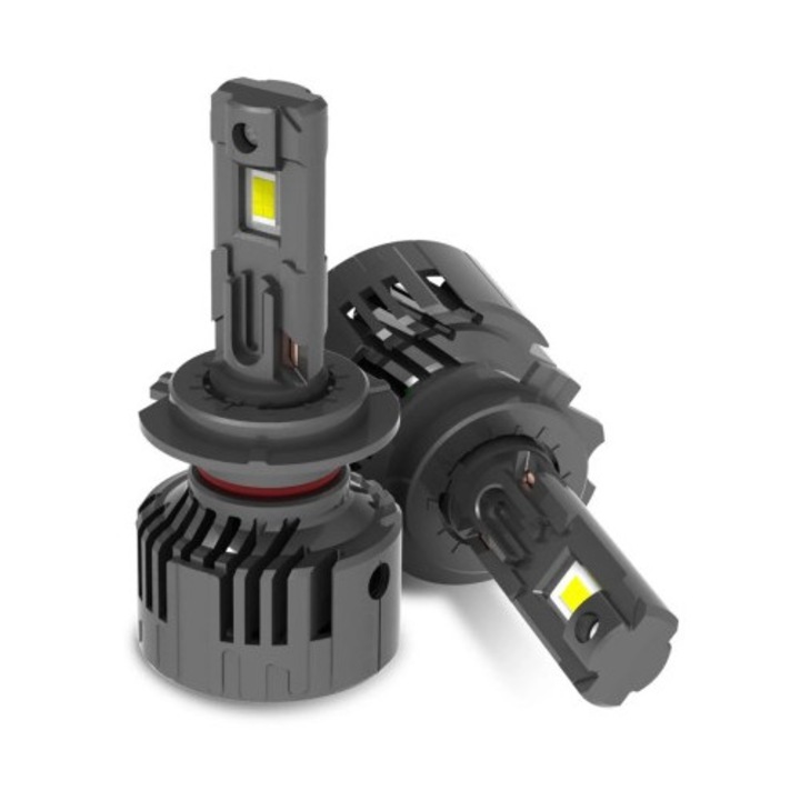 2 db H7 Canbus LED autó izzó készlet, 65W teljesítmény, 12.000 Lm fényerő, 12-24V