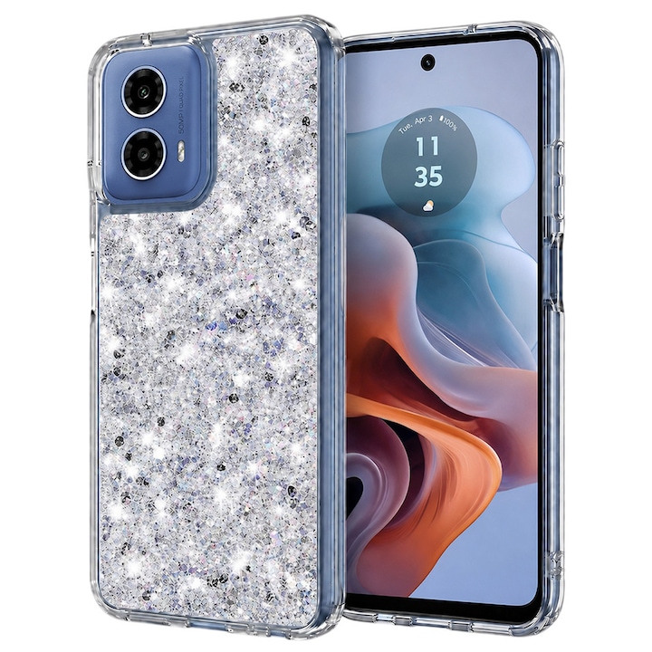 Carcasa de protectie pentru Motorola Moto G34 / Motorola Moto G45, alb