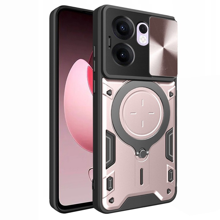 Carcasa de protectie pentru Oppo Reno13 F 4G / Oppo Reno13 F 5G / Oppo Reno13 FS 5G, roz auriu