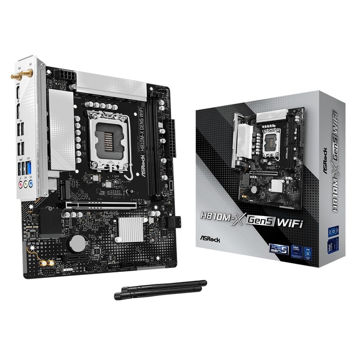 ASRock H810M-X GEN5 WIFI Дънна платка mATX (HDMI/DP)