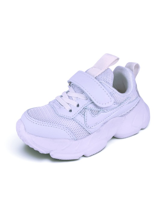 Детски маратонки Chippo Kids 26118 ML1, 26-30, С велкро лепенки, Мрежа, Олекотени, Бял, 28 EU, 16.3 см, Моделът умалява с един номер