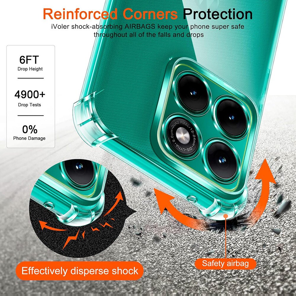 Husa pentru Motorola Edge 70 Max Comari® ClearGuard, TPU transparent, pernute aer colturi, compatibila incarcare wireless, Transparent