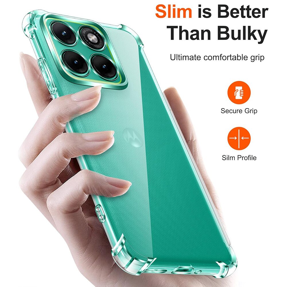 Husa pentru Motorola Edge 70 Max Comari® ClearGuard, TPU transparent, pernute aer colturi, compatibila incarcare wireless, Transparent