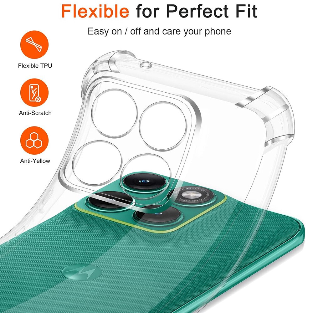 Husa pentru Motorola Edge 70 Max Comari® ClearGuard, TPU transparent, pernute aer colturi, compatibila incarcare wireless, Transparent