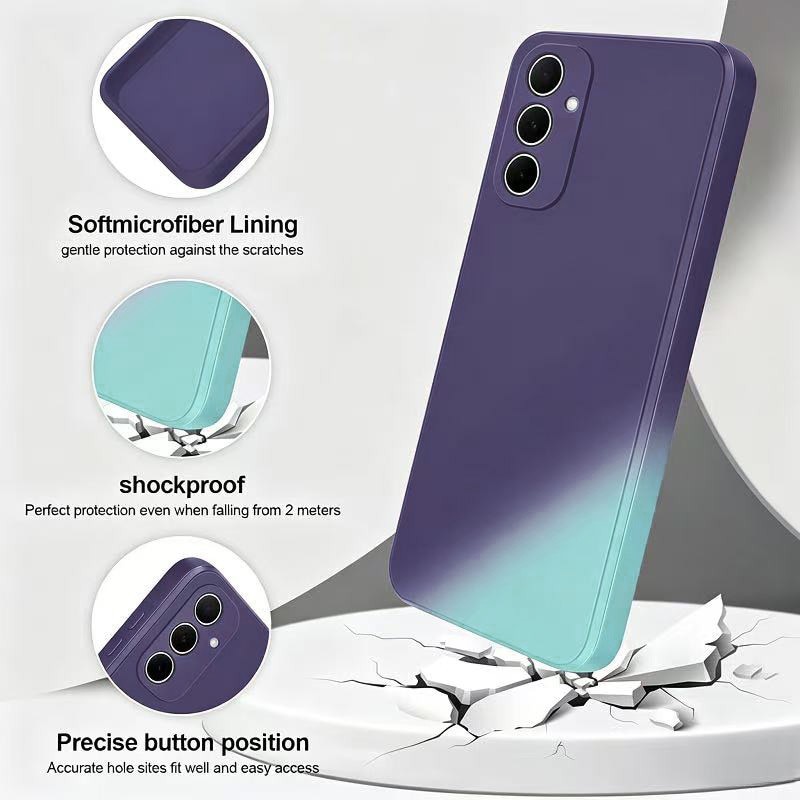 Husa pentru Samsung Galaxy A55 OEMG® Silicon case, protectie militara, interior din microfibra-Violet inchis