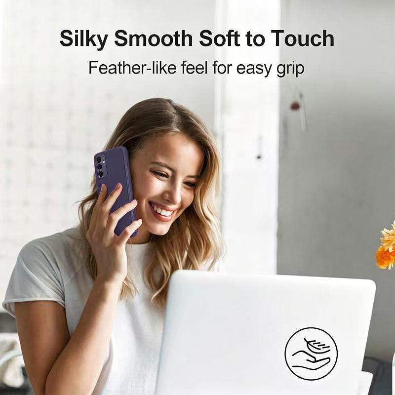 Husa pentru Samsung Galaxy A55 OEMG® Silicon case, protectie militara, interior din microfibra-Violet inchis