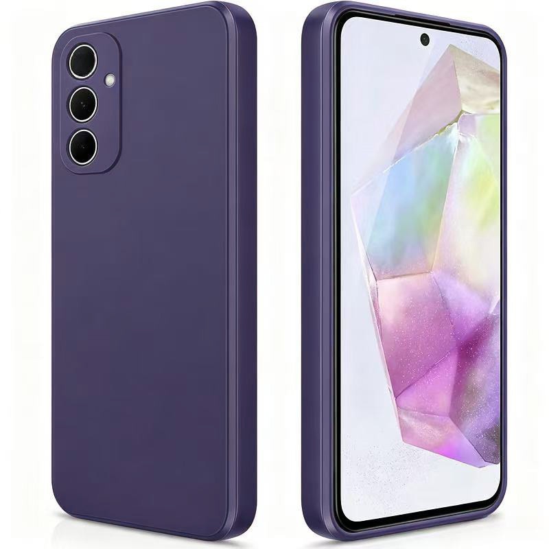 Husa pentru Samsung Galaxy A55 OEMG® Silicon case, protectie militara, interior din microfibra-Violet inchis