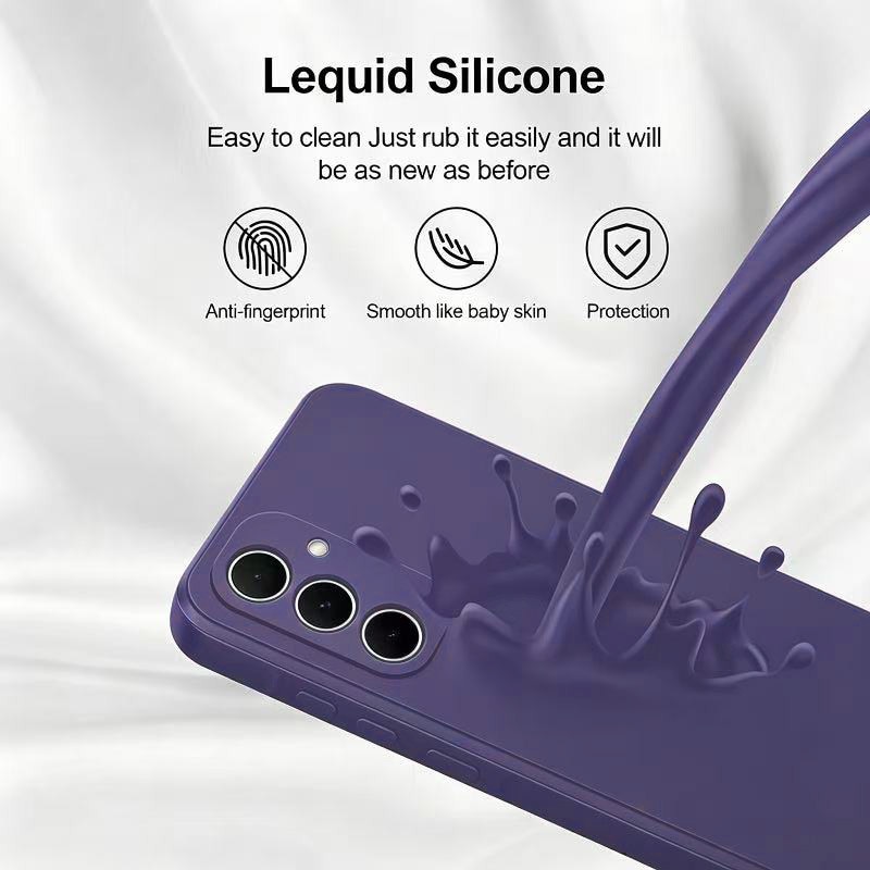 Husa pentru Samsung Galaxy A55 OEMG® Silicon case, protectie militara, interior din microfibra-Violet inchis