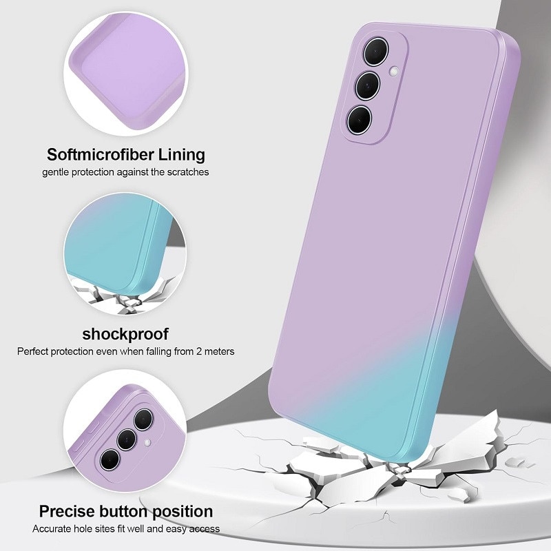 Husa pentru Samsung Galaxy A55 OEMG® Silicon case, protectie militara, interior din microfibra-Violet Deschis