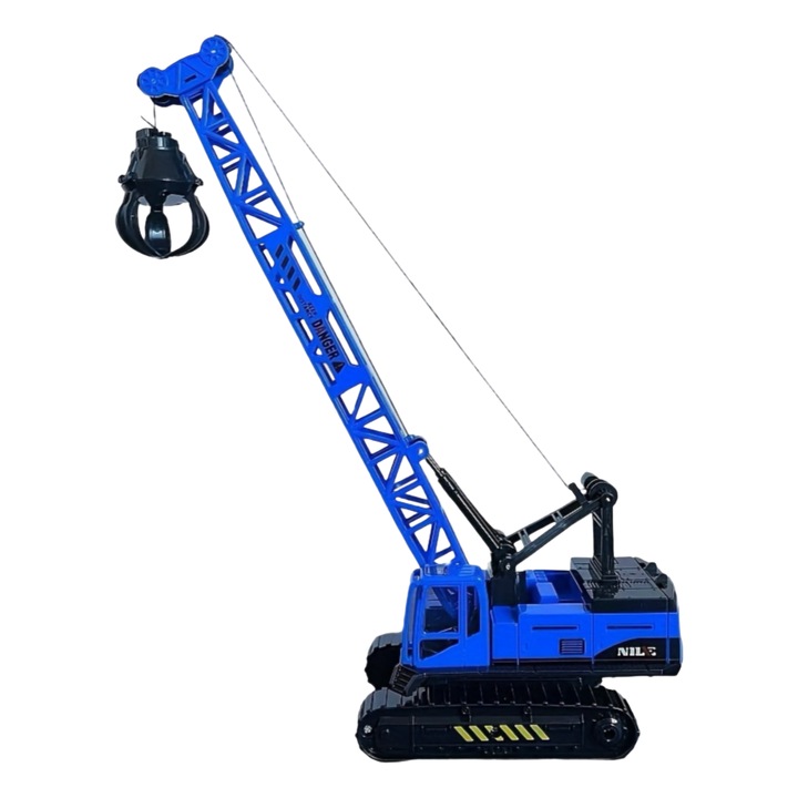 Macara de Jucarie cu Gheara, Excavator Macara Copii, Vehicul Constructii 33 cm