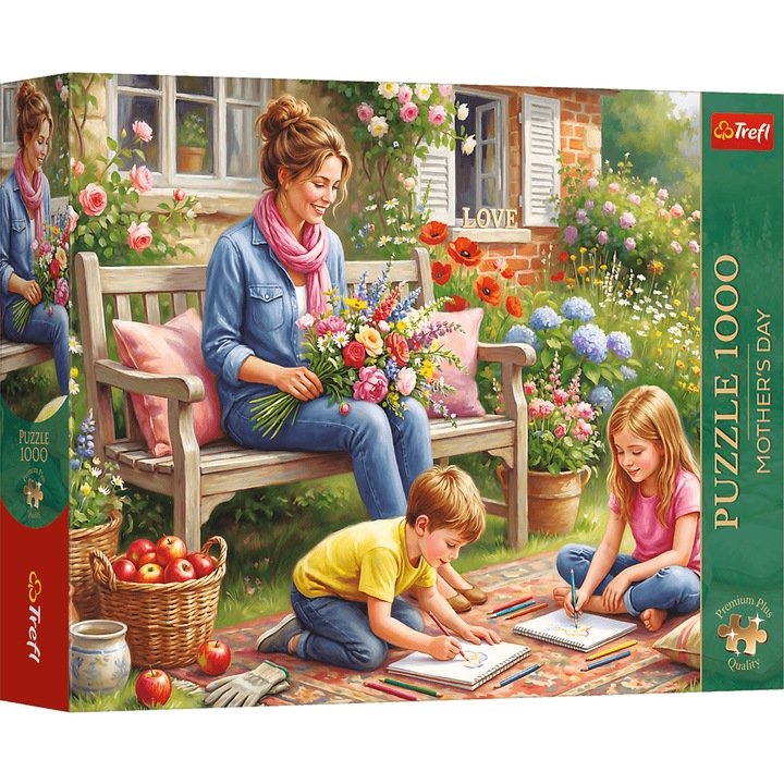 Puzzle 1000 Trefl Premium Plus Mother's Day Rodzina w ogrodzie 12144