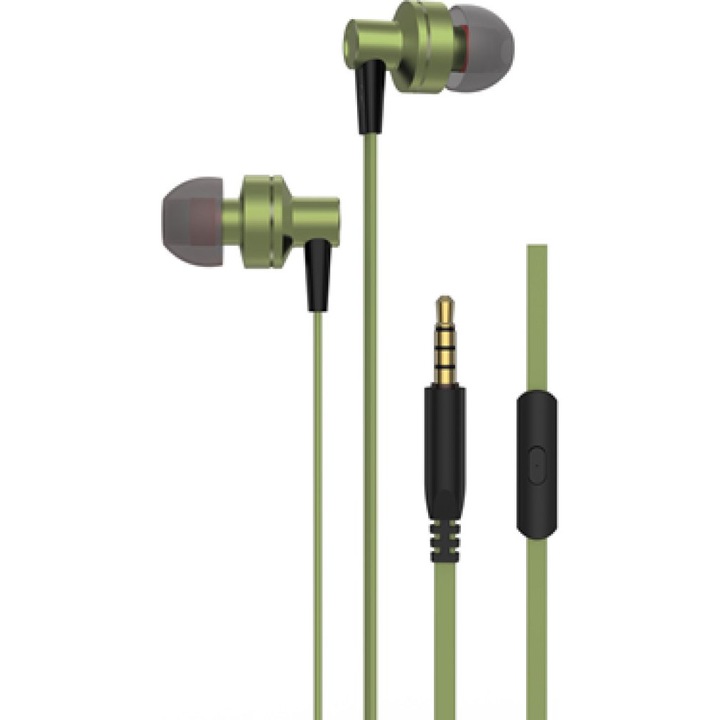 Casti in-ear Riversong Spirit M1, verde, jack 3.5mm, cu microfon