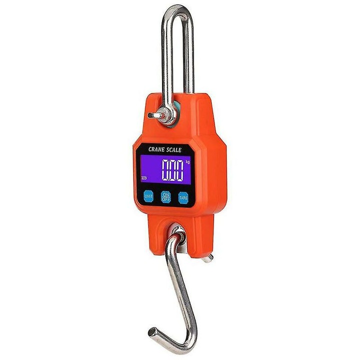 Cantar digital portabil 300kg LED portocaliu 53x24mm