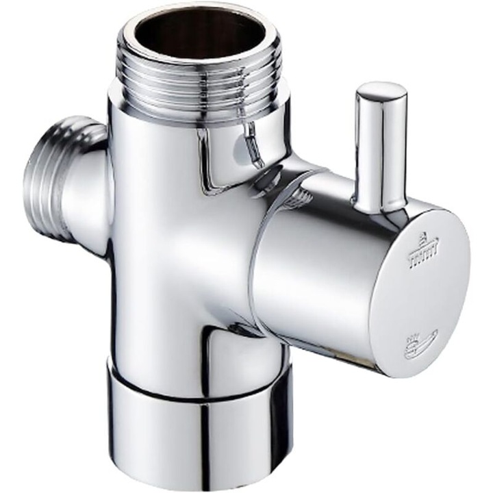 Adaptor impartitor robinet dus 3 cai, alama cromata, 21mm