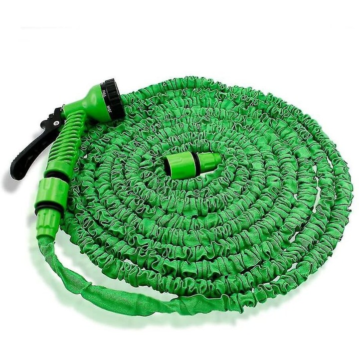 Furtun irigare extensibil 15.2m flexibil rezistent multisetari spray