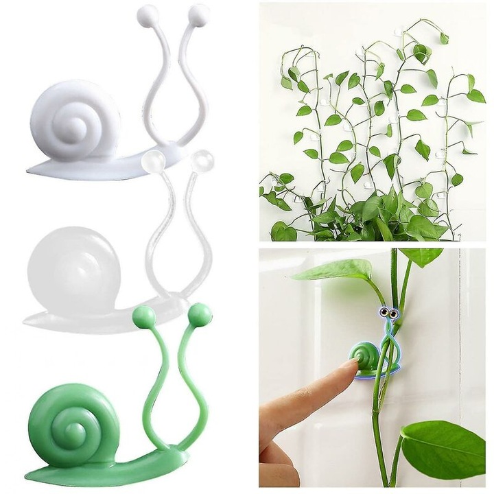 Set 10 cleme pentru plante, autoadezive, verde, 3x2cm
