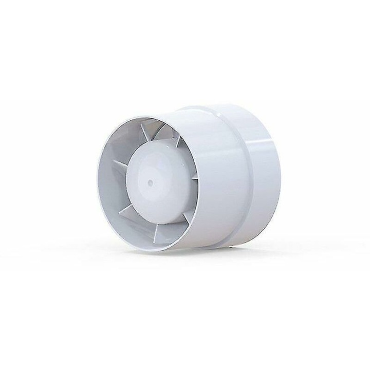 Csendes elszívó ventilátor 125mm, 16W, 130m³/h, fehér, 115x129x88mm