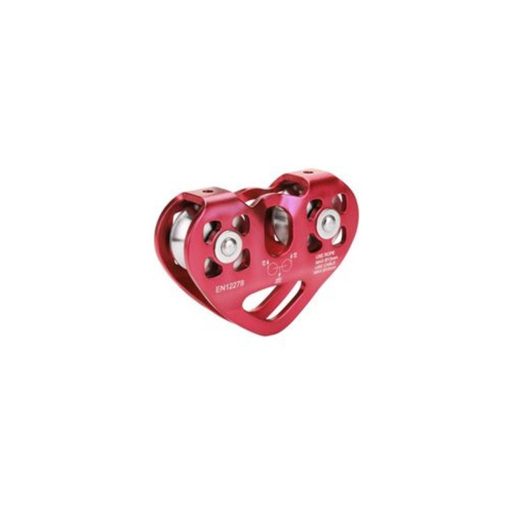 Scripete dublu aluminiu 30KN rosu 11x7.6x3cm