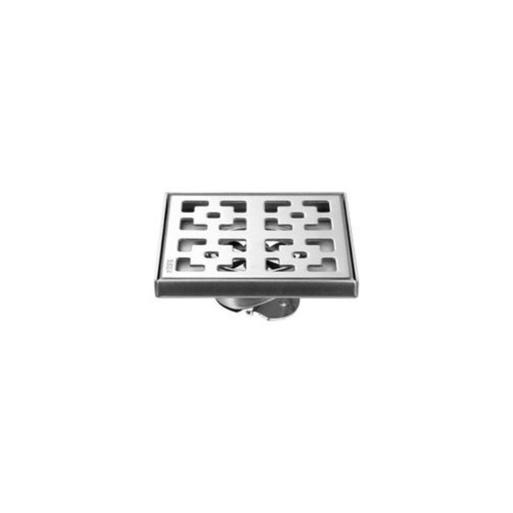 Sifon podea inox 304, 75mm, 10x10cm, filtru dublu, rezistent