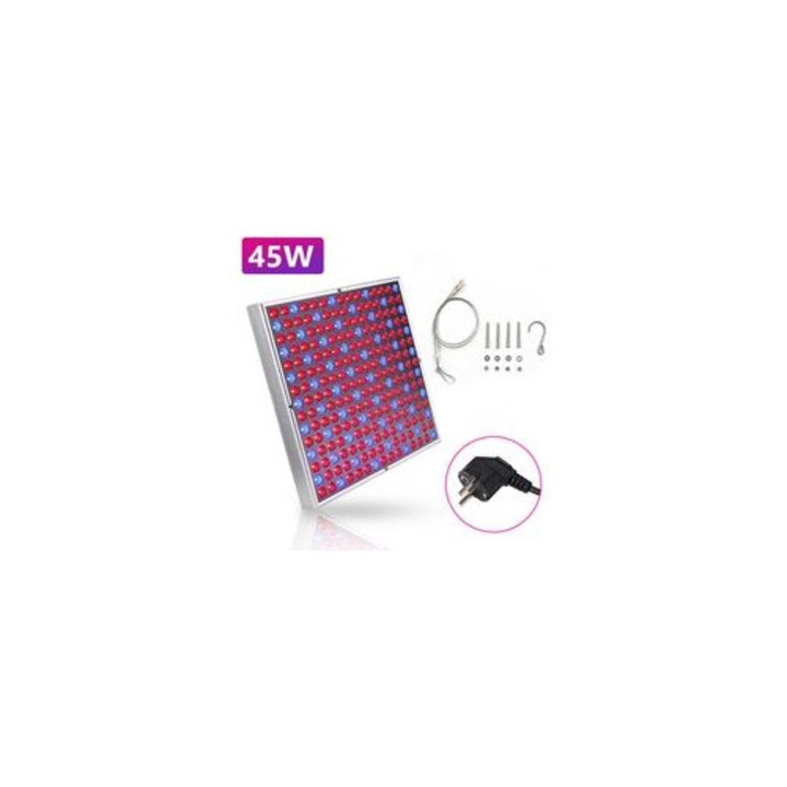 Növényvilágító lámpa 45W LED teljes spektrumú piros-kék 30x30x3cm