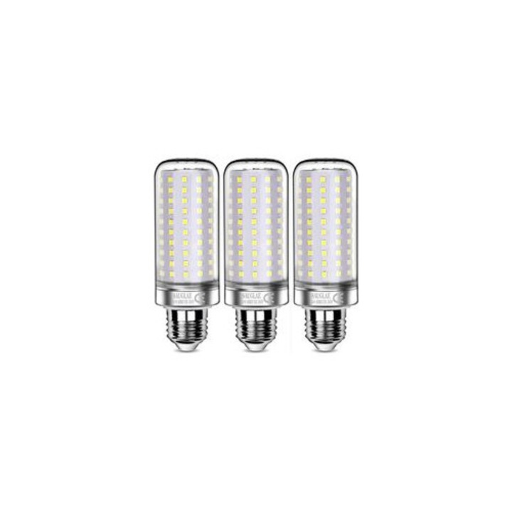 3 db LED izzó készlet, 26W E27, hideg fehér, 120x40mm, 3000lm