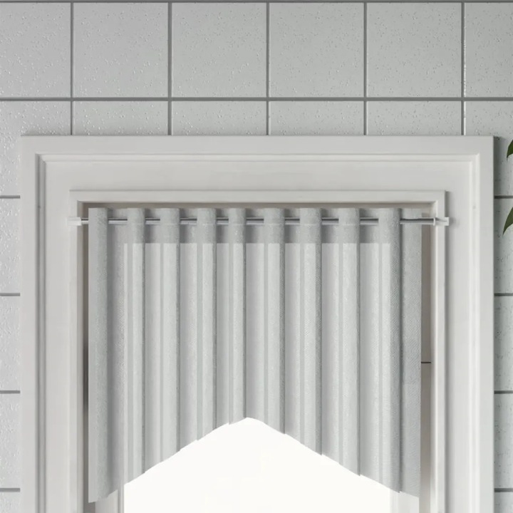 Set 2 sine perdea VidaXL, aluminiu, alb-argintiu, 60x105cm reglabil