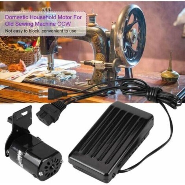 Varrógép motor 180W univerzális pedállal, fém, 220V, szett