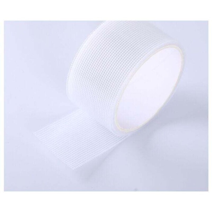 Szúnyogháló javító szalag 5x200cm, üvegszál, fehér, vízálló