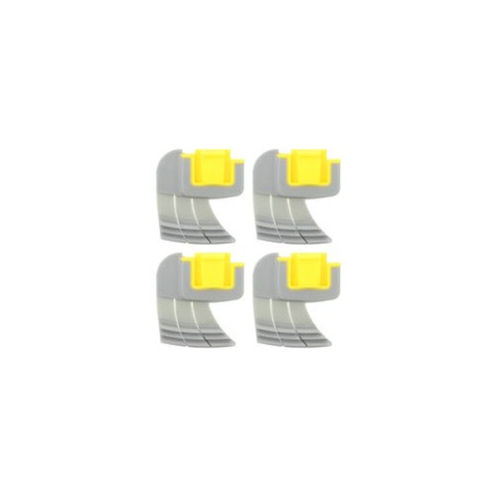 Set 4 perii curatare ciclonice, plastic si cauciuc, 42g, pentru piscina