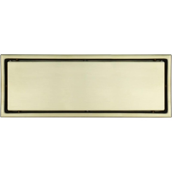 Sistem de scurgere dus inox 2 in 1, auriu periat, 110x300mm
