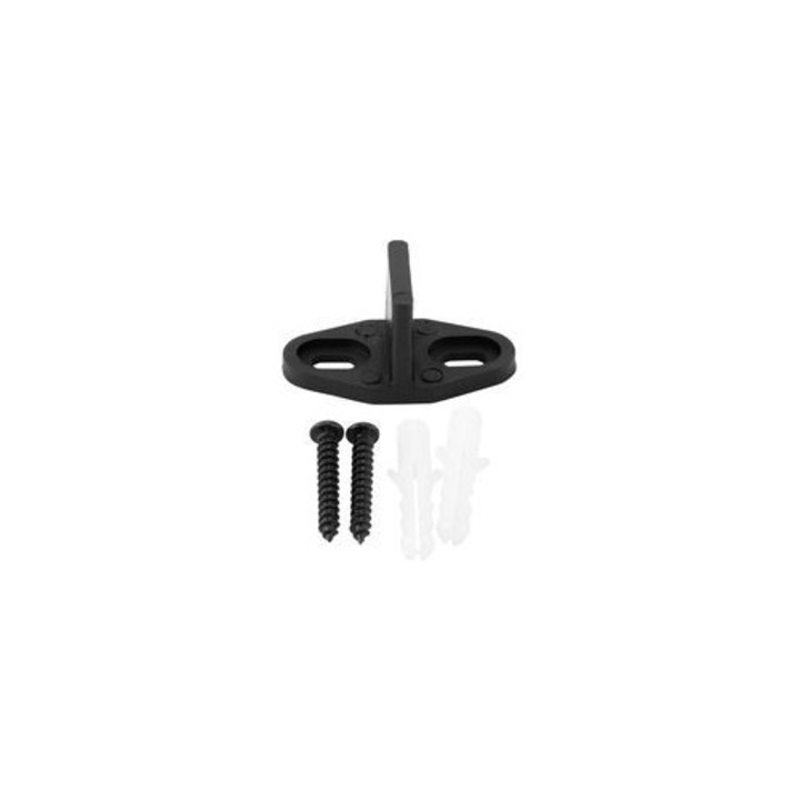 Ghidaj podea pentru usi culisante, negru, 0.4x2cm, set montaj