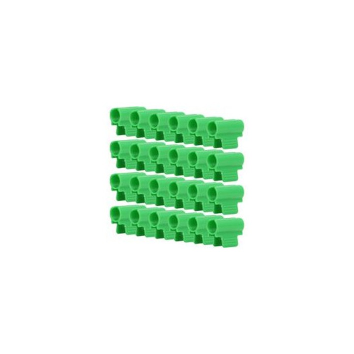 Cleme pentru sere, set 24 buc, plastic, 19mm, alb