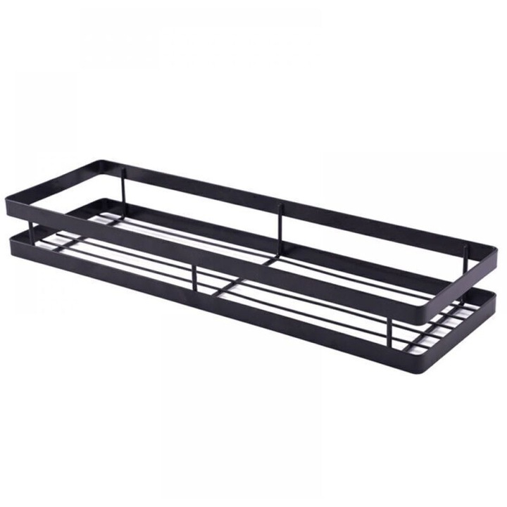 Raft de perete pentru bucatarie, suport condimente, inox, 40x5.5cm