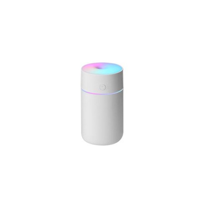 Umidificator portabil mini, alb, 128g, USB, aromaterapie, pentru casa si masina