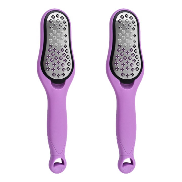 Rozsdamentes acél lábreszelő, ergonomikus, abrazív