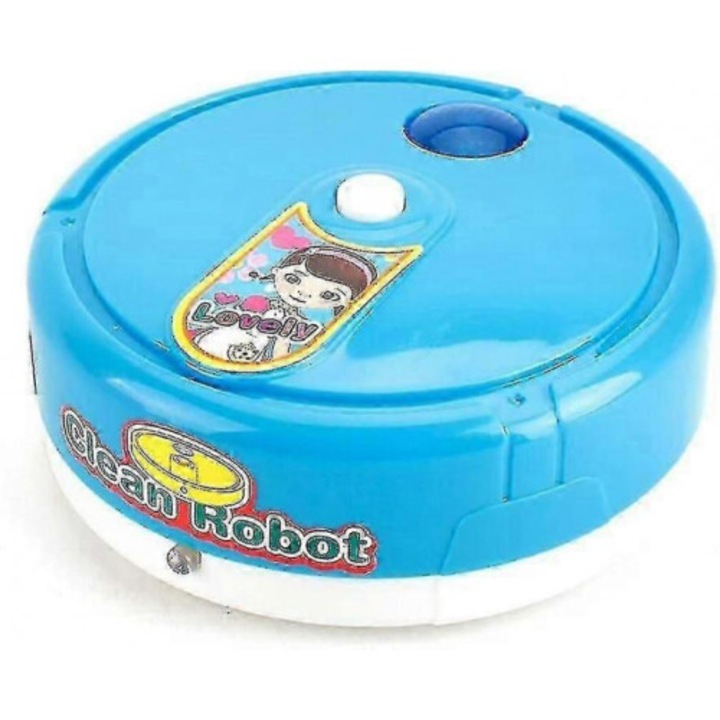 Aspirator robot jucarie pentru copii cu lumini si sunete, set de curatenie