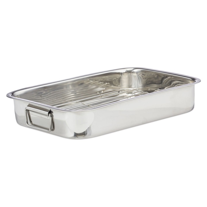 Tava copt Relaxdays multifunctionala inox, argintiu, diferite dimensiuni