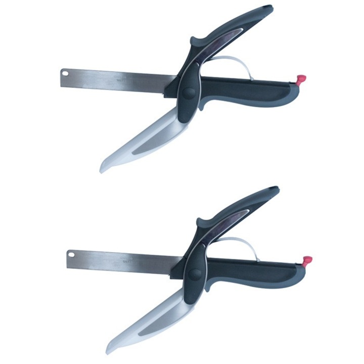 Set 2 foarfece de bucatarie pentru legume/verdeata/carne RAKI, metal/plastic