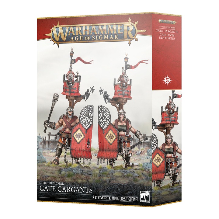Warhammer Age of Sigmar játékkiegészítő, Gate Gargants Cities of Sigmar, Games Workshop, 2 miniatúra, szürke