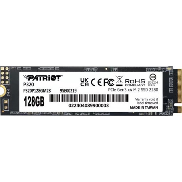 SSD 128GB Patriot M.2 NVMe P320 PCIe 3.0 x4