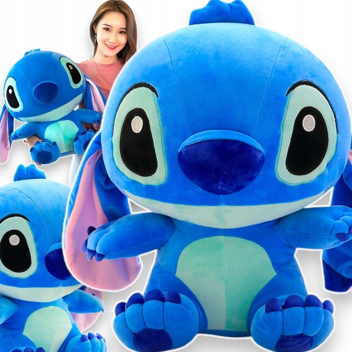 Jucarie de plus Lilo si Stitch 45cm albastru moale